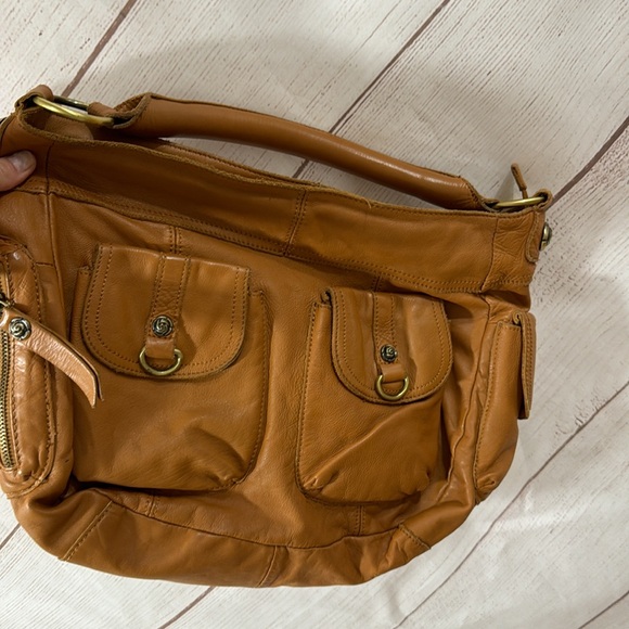 Gently used Tan leather shoulder from Anthropologie by Rough Roses - Picture 14 of 14